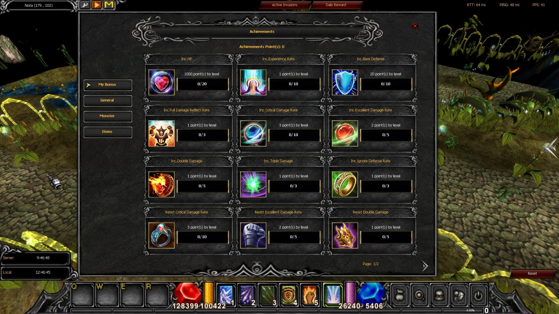 Achievement Bonuses