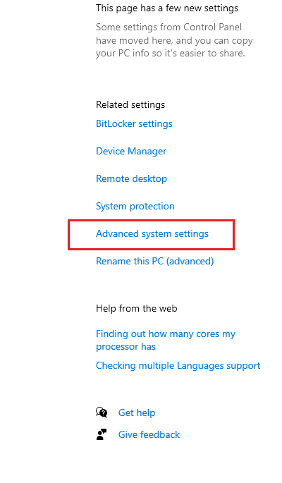 Data Execution Prevention Settings