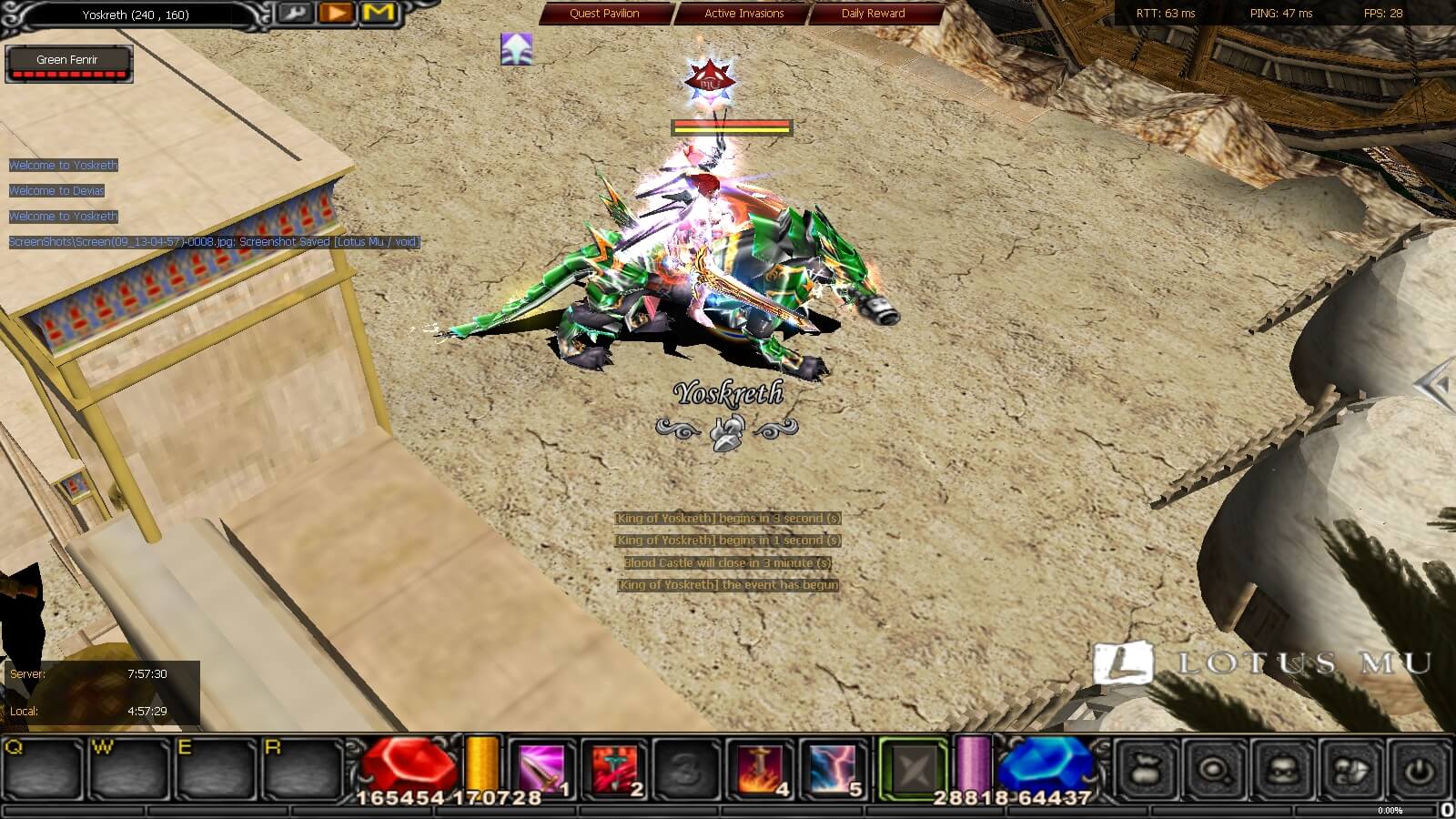 King of Yoskreth Event